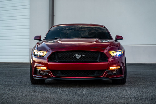 AlphaRex Mustang/GT350/GT500 NOVA-Series LED Projector Headlights - Alpha-Black (2015-2023)
