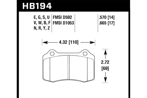 Hawk Cobra R HPS Front Brake Pads (2000)