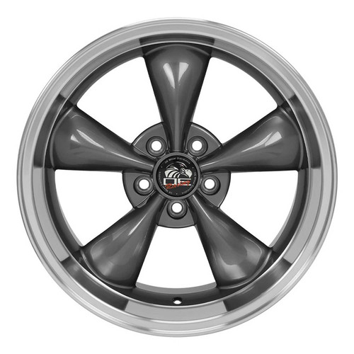 OE Wheels Mustang FR01 Bullitt Style Anthracite with Machined Lip Wheel - 18x10 (1994-2004)