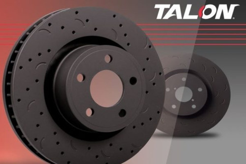Hawk Mustang V6/EcoBoost Non-PP Talon Drilled & Slotted Front Brake Rotor - Pair (2015-2023)