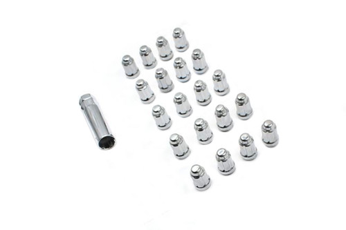 Steeda Mustang Splined Small Diameter Lug Nut Kit - Chrome (1979-2014)