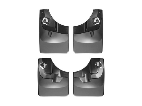 WeatherTech F-150 No Drill Front & Rear Mudflaps - Black (2015-2023)