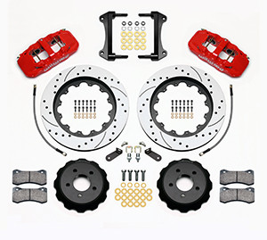 Wilwood Mustang AERO6 Street Front Big Brake Kit - 15" Slotted Rotors Red 6 Piston Calipers (2015-2023)
