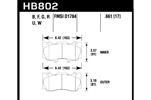 Hawk Mustang EcoBoost PP/GT DTC-70 Front Brake Pads (2015-2023)