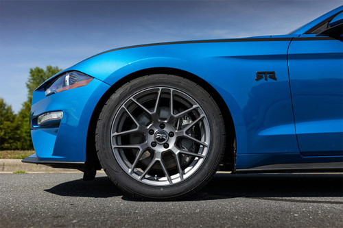 RTR Mustang Tech 7 Wheel Rear Only; 20x10.5; 5x4.50; 45mm Offset - Satin Charcoal (2005-2023)