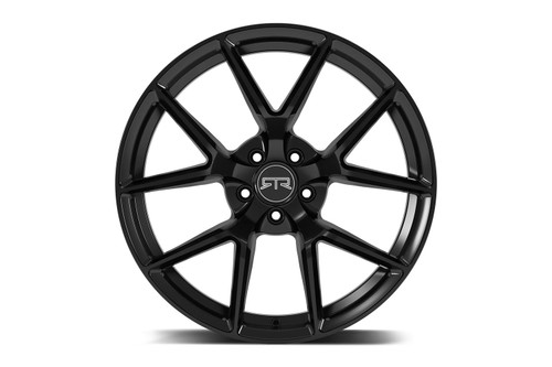 RTR Mustang Tech 5 Wheel Rear Only; 19x10.5; 5x4.50; 45mm Offset - Gloss Black (2005-2023)