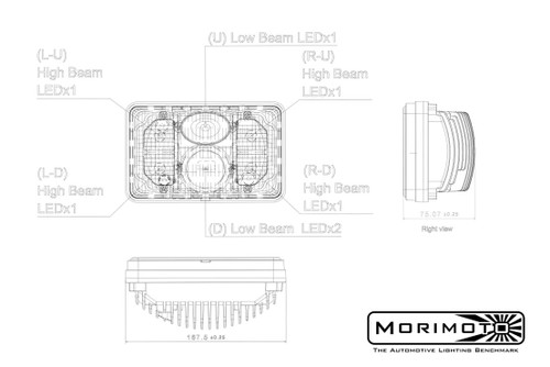Morimoto Mustang Sealed4 Headlight - 4x6 (1979-1986)