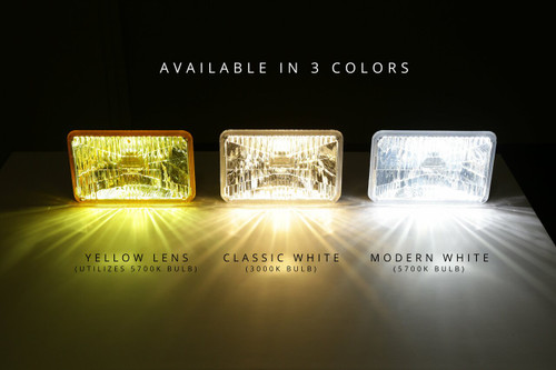 Holley RetroBright Modern White Headlight - 4x6" Rectangle