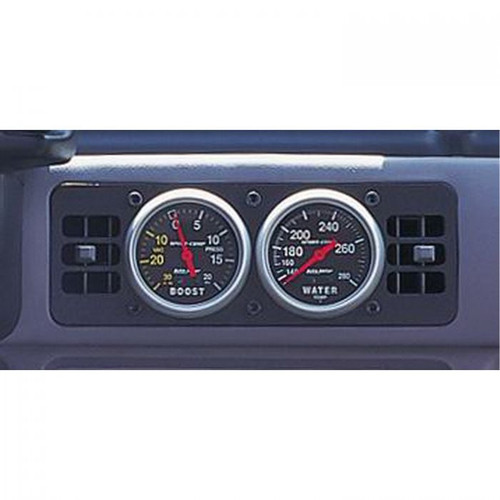 Autometer Mustang Dual 2-5/8" Gauge Cage w/ Vents - Black (1987-1993)