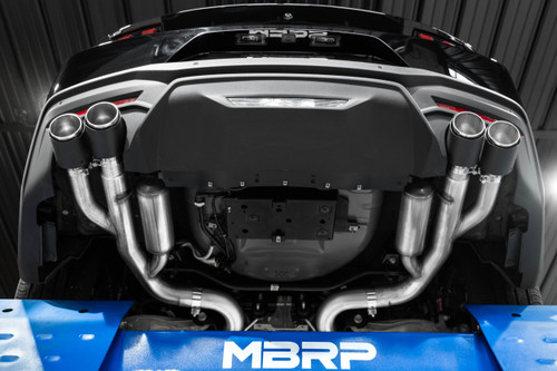 MBRP Mustang GT Armor Pro Series Carbon Fiber Quad Tip Cat-Back Exhaust - Race Version (2024-2026)
