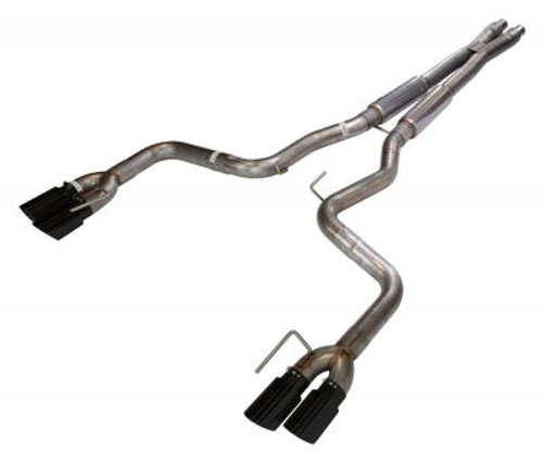 Pypes Mustang GT 3-in Violator Series X-pipe Cat-Back Exhaust - Black Tips (2018-2023)