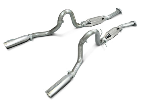 SLP Mustang GT/Mach 1 LoudMouth II Cat-Back Exhaust - Polished (1999-2004)