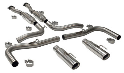 SLP Mustang Cobra LoudMouth Cat-Back Exhaust - Polished (1999-2004)
