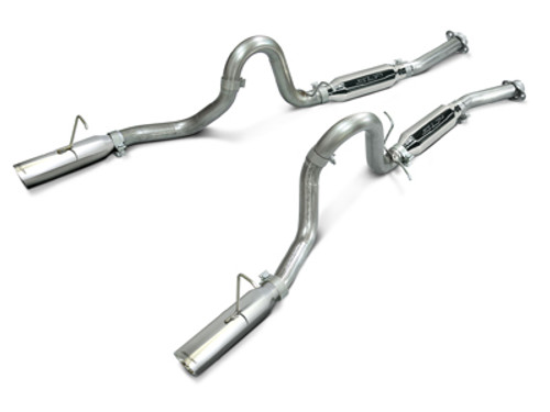 SLP Mustang LX/Cobra LoudMouth Cat-Back Exhaust - Polished (1986-1993)