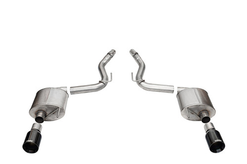 Corsa Mustang GT Touring Axle-Back Exhaust - Dual Straight-Cut Black PVD Tips (2024+)