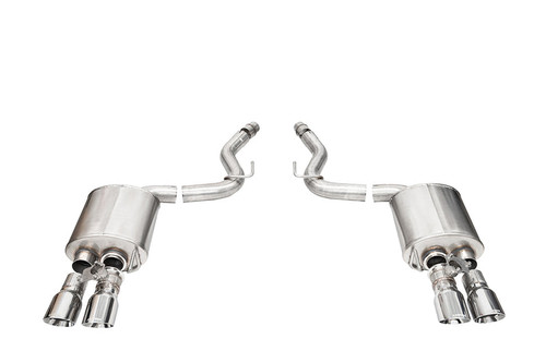 Corsa Mustang GT Sport Active Axle-Back Exhaust - Quad Slash-Cut Polished Tips (2024+)