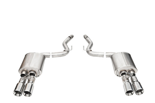 Corsa Mustang GT Sport Active Axle-Back Exhaust - Quad Straight-Cut Polished Tips (2024+)