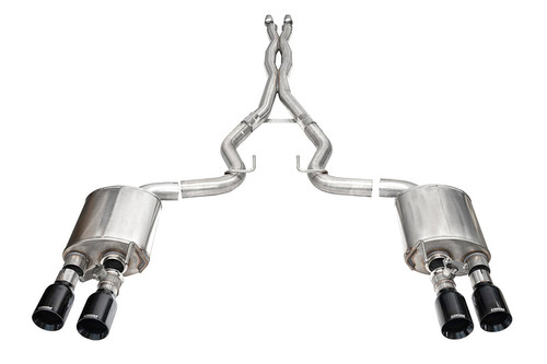 Corsa Mustang Dark Horse Xtreme Active Cat-Back Exhaust - Quad Black Straight Tips (2024+)