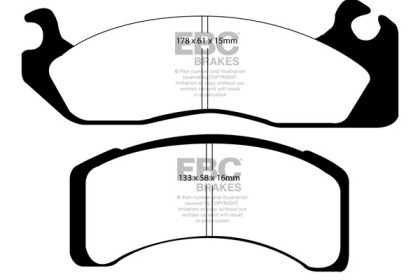EBC Mustang Redstuff Front Brake Pads (1983-1993)