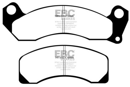 EBC Mustang SVO Yellowstuff Front Brake Pads (1983-1993)