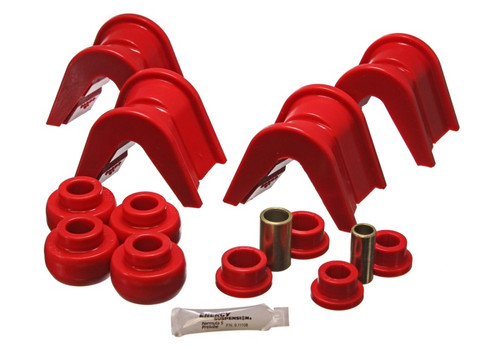 Energy Suspension Red 4 Degree Offset Complete 14 Pc C-Bushing Set (1976-1977 Bronco, 1966-1972 F-100/F-150)