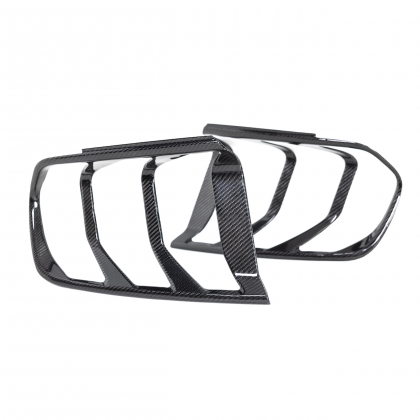 DX Carbon Mustang Carbon Fiber Tail Light Bezels (2018-2023)