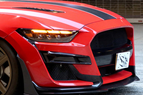 AlphaRex Mustang/GT350/GT500 S650-Style NOVA-Series LED Projector Headlights - Alpha-Black (2015-2023)