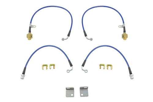Steeda Mustang GT Base/EcoBoost Brembo Braided Stainless Brake Line Kit (2024+)