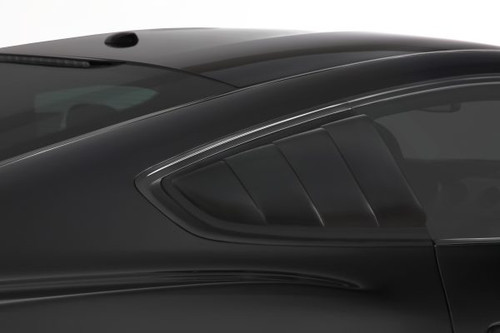 GTS Mustang Louvered Quarter Window Covers - Carbon Fiber Look (2015-2023)