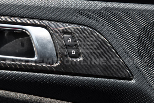 EOS Mustang Carbon Fiber Door Handle Panel Overlays (2024-2026)