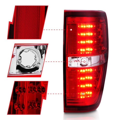 Anzo F-150 LED Taillights Red/Clear (2009-2014)