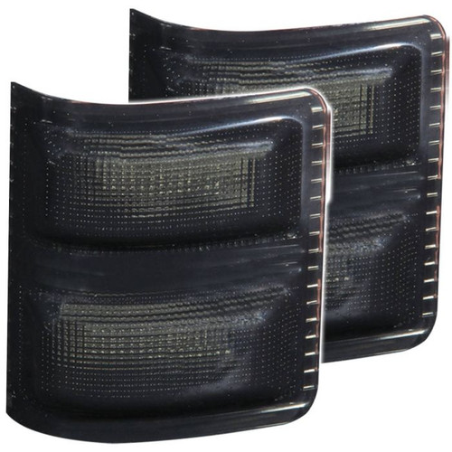 Anzo F-250 LED Mirror Lights Smoke w/ Amber LED (2008-2015)