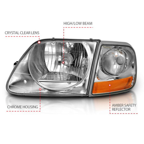Anzo F-150 Crystal Headlight G2 Clear With Parking Light (1997-2003)