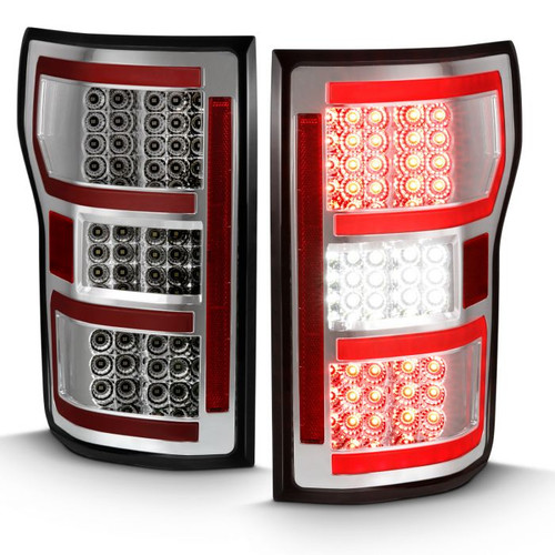 Anzo F-150 LED Taillight Chrome (Red Light Bar) w/ Sequential (2018-2019)