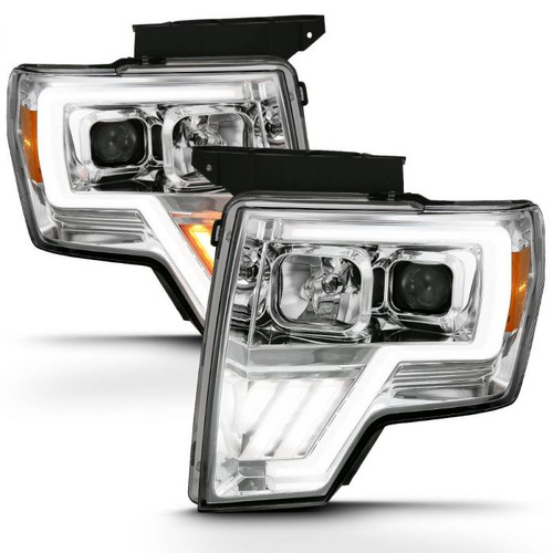 Anzo F-150 Projector Light Bar G4 Switchback Headlight Chrome Amber (2009-2013)