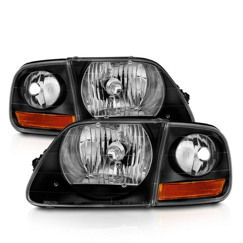 Anzo F-150 Crystal Headlight Black w/ Parking Light (1997-2003)