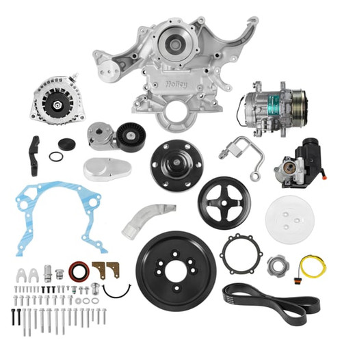 Holley SBF Mid-Mount Complete Accessory Drive - Natural Finish (1979-1995)