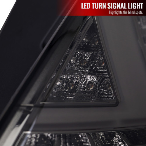 Spec-D Tuning Fiesta LED Bar Tail Lights - Chrome Housing, Smoked Lens (2014-2019)