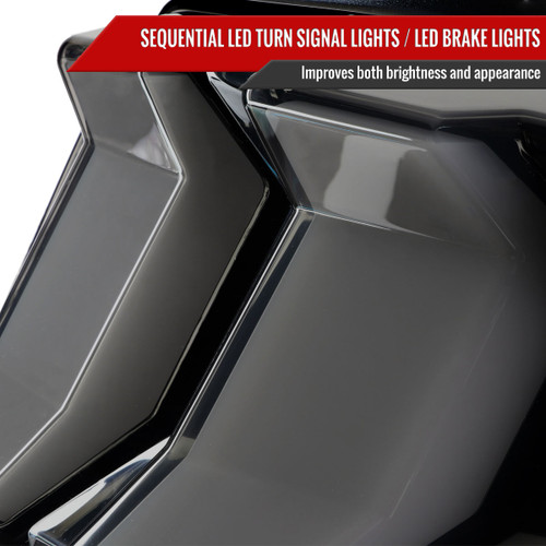 Spec-D Tuning Mustang Sequential LED Tail Lights - Gloss Black Housing, Smoked Lens (2010-2012)