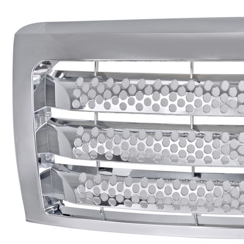 Spec-D Tuning F-150 Grated Style Front Grille - Chrome (2004-2008)