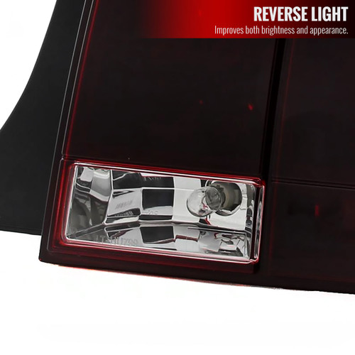 Spec-D Tuning Mustang  Sequential LED Tail Lights - Chrome Housing, Red Smoked Lens (2005-2009)
