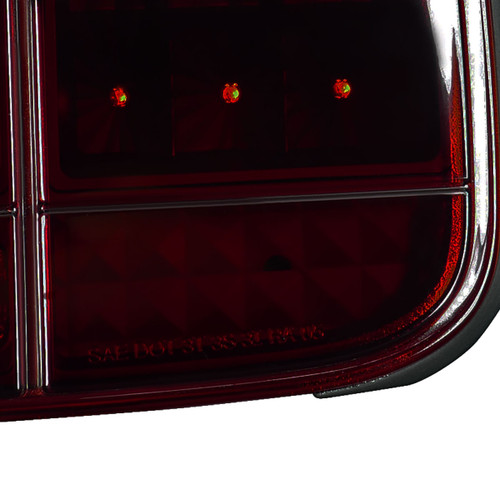 Spec-D Tuning Mustang  Sequential LED Tail Lights - Chrome Housing, Red Smoked Lens (2005-2009)