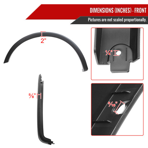 Spec-D Tuning F-150 StyleSide Factory Style Fender Flares - Matte Black (2018-2020)