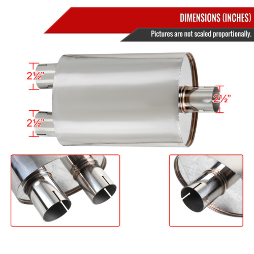 Spec-D Tuning F-150 Dual Cat-Back Exhaust System - Slanted Burnt Tips (2004-2008)