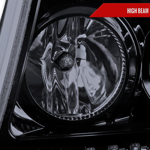 Spec-D Tuning Ranger Projector Headlights w/ LED Light Strip & Turn Signals - Gloss Black Housing, Smoked Lens (2001-2011)