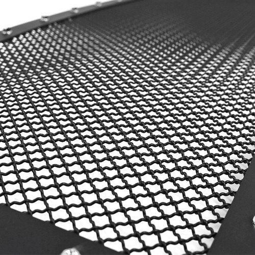 Spec-D Tuning F-150 Rivet Style Stainless Steel Mesh Center Grille Insert - Black (2009-2012)