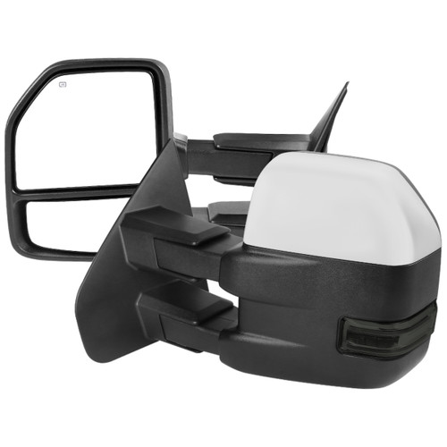 Spec-D Tuning RMX-F15004F4GH-P-FS F-150 Power Adjustable, Heated Tow Mirrors - Chrome w/ Smoked LED Turn Signals (2004-2006)