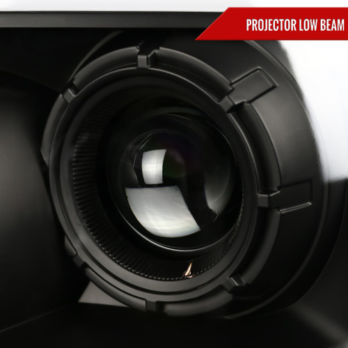 Spec-D Tuning F-150 Projector Headlights w/ Switchback Sequential LED C-Bars - Matte Black Housing, Clear Lens (2004-2008)