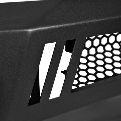 Spec-D Tuning F-250/F-350 Heavy Duty Steel Front Bumper w/ LED Light Ports - Textured Black (2017-2021)