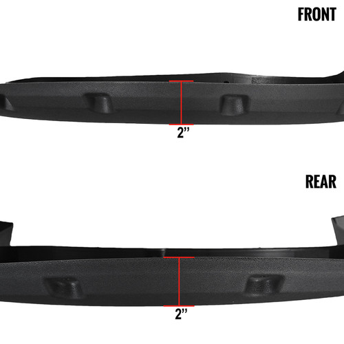 Spec-D Tuning F-250 StyleSide Rivet Style Fender Flares - Texture Black (1999-2007)